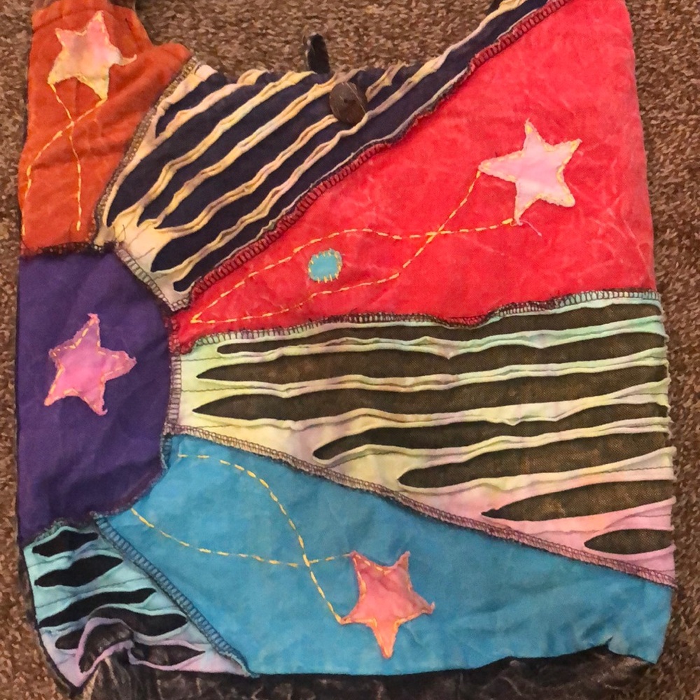 Colorful hobo zip-top bag